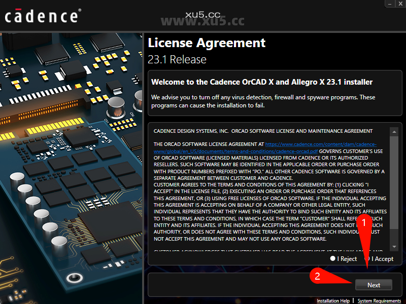 2.png Cadence 23.1 下载选项界面截图